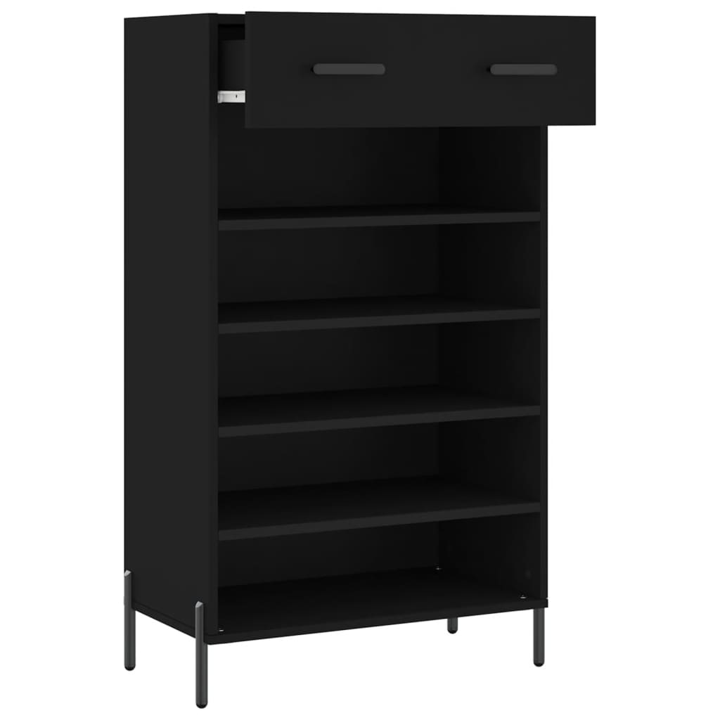 Shoe Cabinet | Black | Engineered wood, iron, zinc alloy | Medium