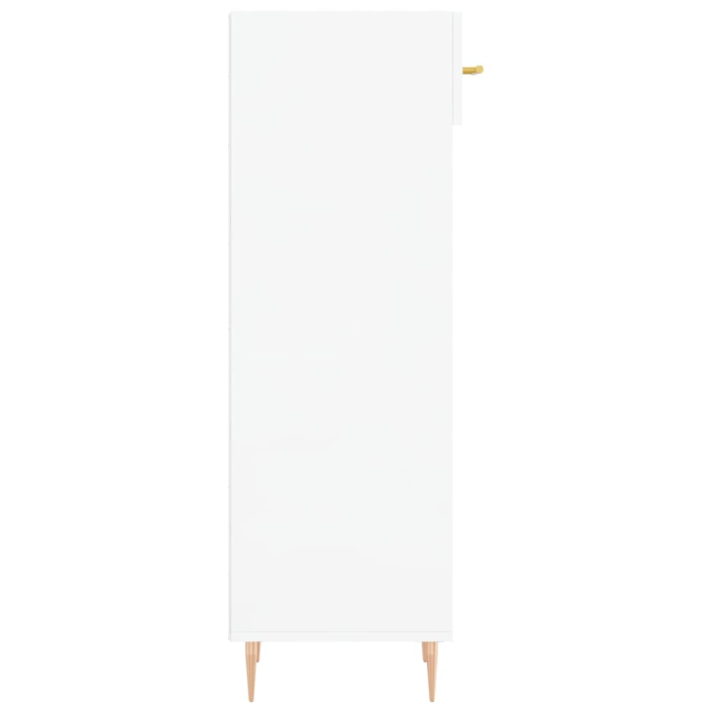 Shoe Cabinet High Gloss White 30x35x105 cm Engineered Wood