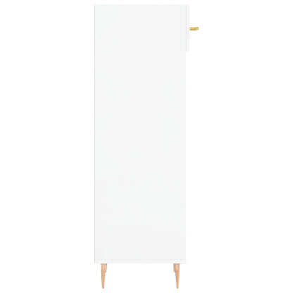Shoe Cabinet High Gloss White 30x35x105 cm Engineered Wood