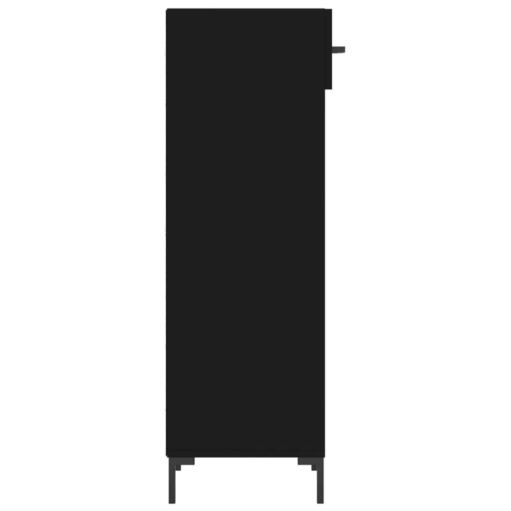 Shoe Cabinet | Black | Engineered wood | 30 cm x 35 cm x 105 cm