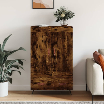 Highboard Smoked Oak 69.5x31x115 cm Engineered Wood