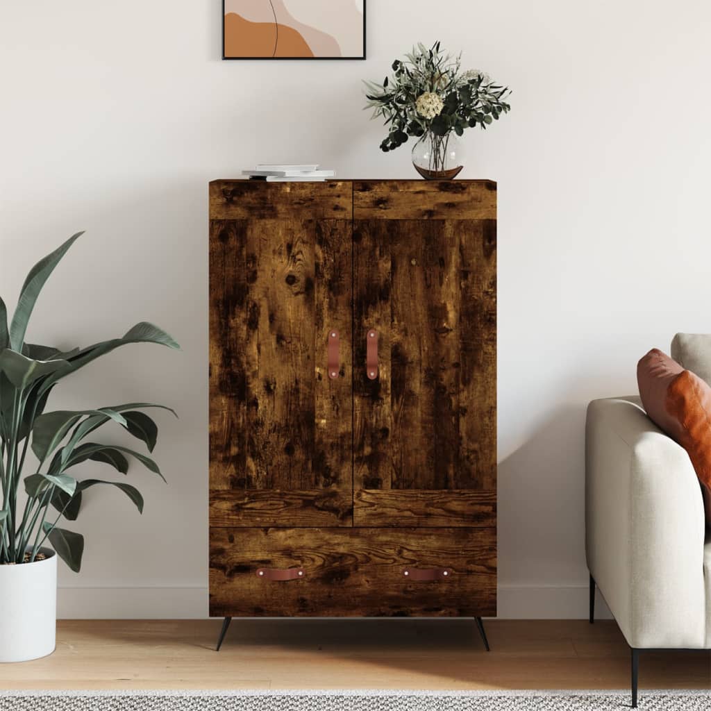 Highboard Smoked Oak 69.5x31x115 cm Engineered Wood