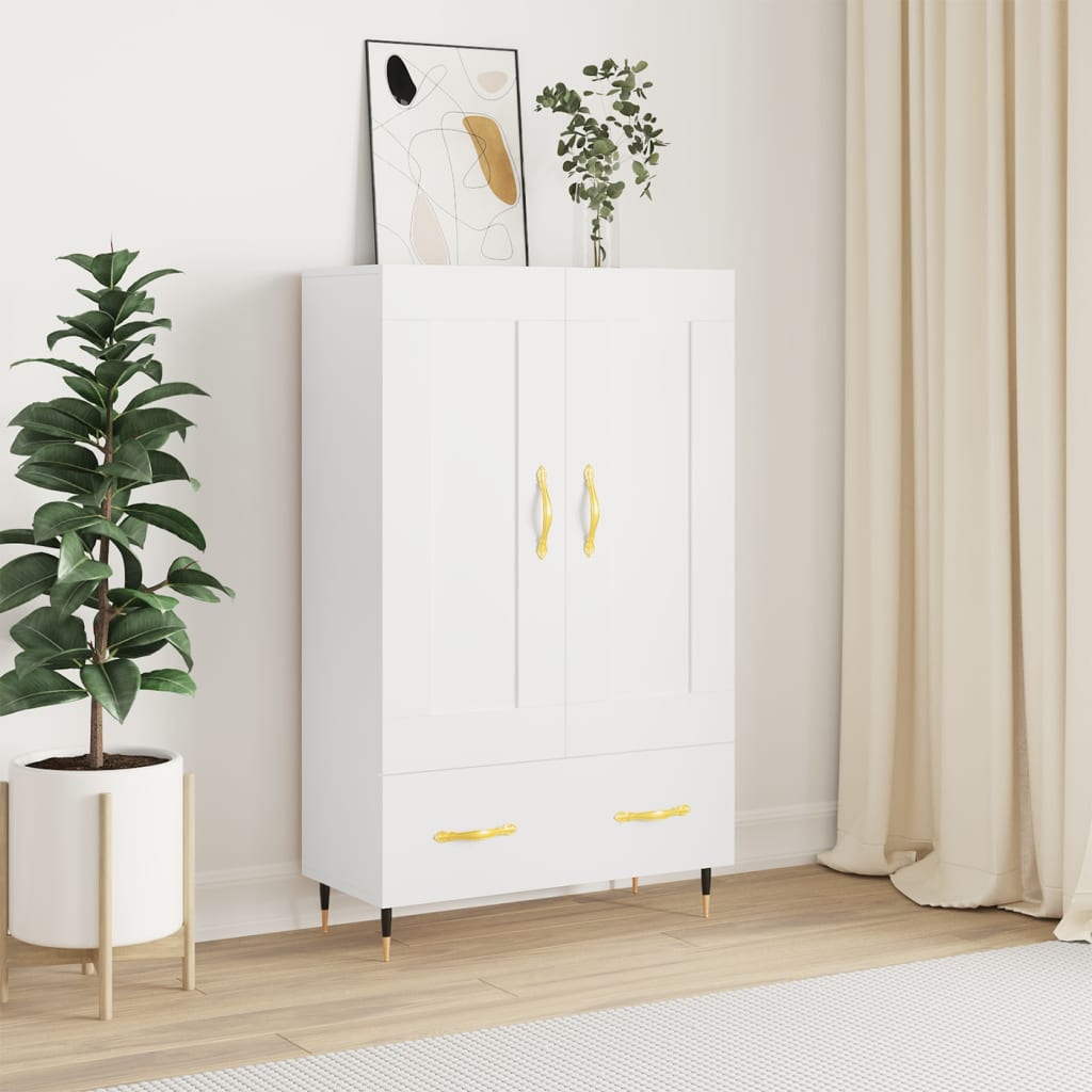 Highboard White 69,5x31x115 cm Engineered Wood