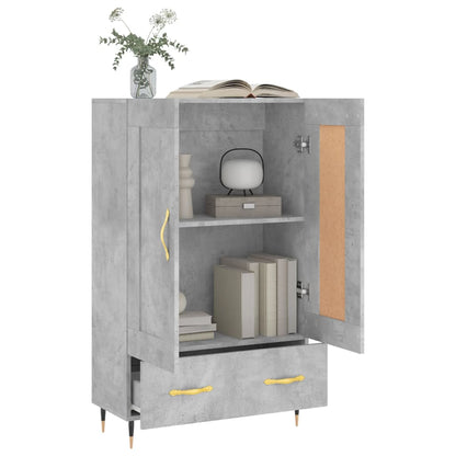 Highboard Concrete Grey 69.5x31x115 cm Engineered Wood