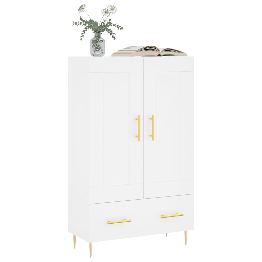 Highboard White 69.5x31x115 cm Engineered Wood
