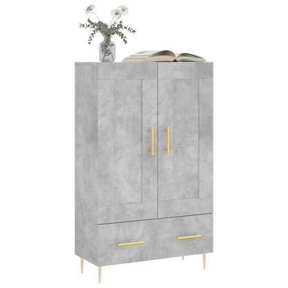Highboard Concrete Grey 69,5x31x115 cm Engineered Wood