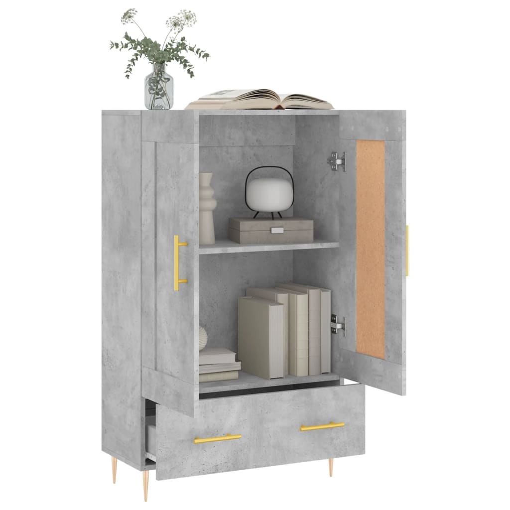 Highboard Concrete Grey 69,5x31x115 cm Engineered Wood