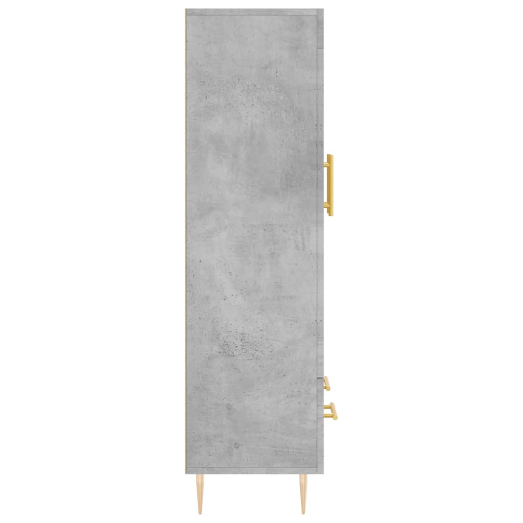Highboard Concrete Grey 69.5x31x115 cm Engineered Wood