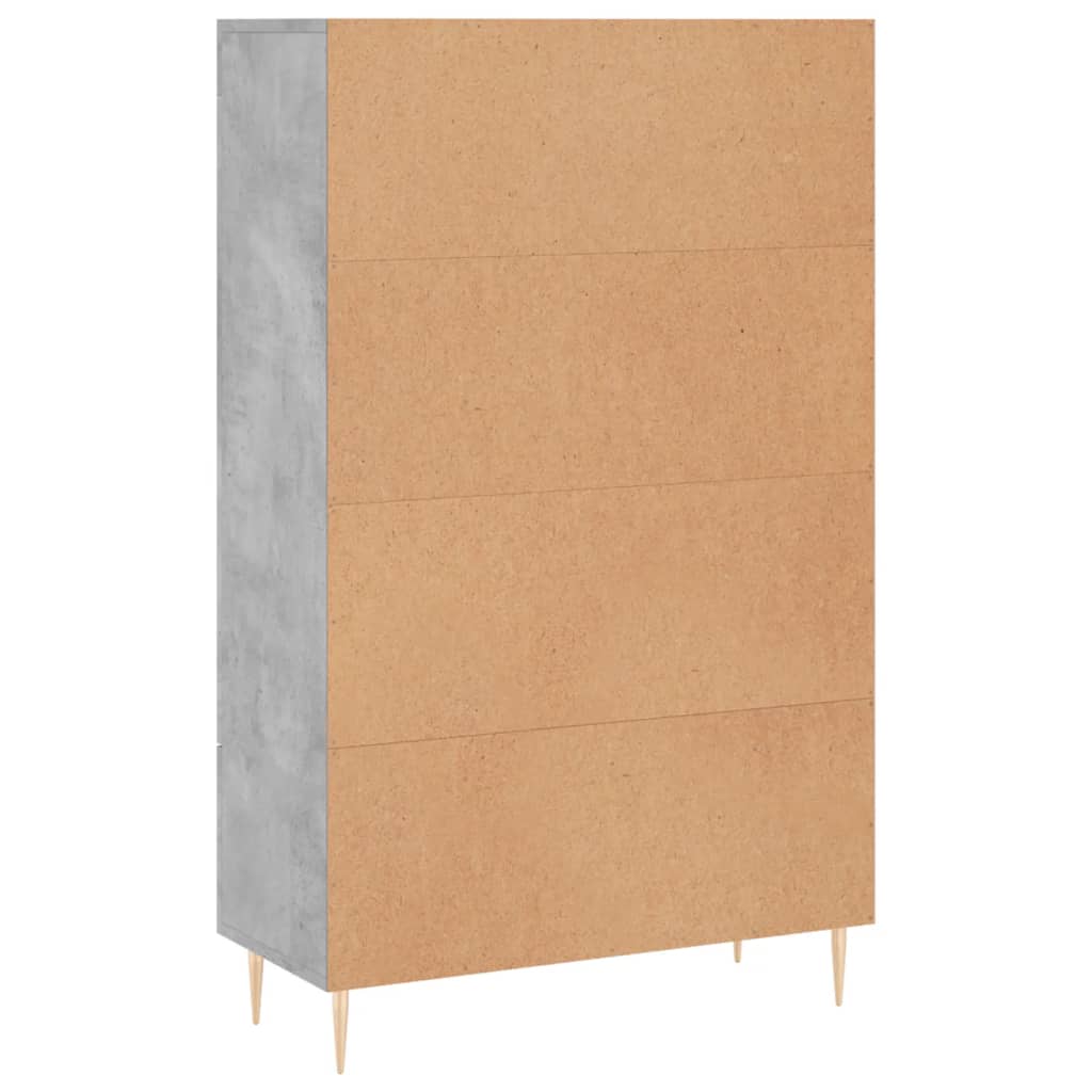 Highboard Concrete Grey 69,5x31x115 cm Engineered Wood