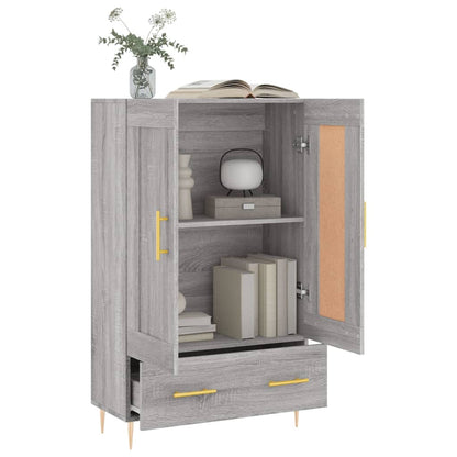Highboard Grey Sonoma 69.5x31x115 cm Engineered Wood