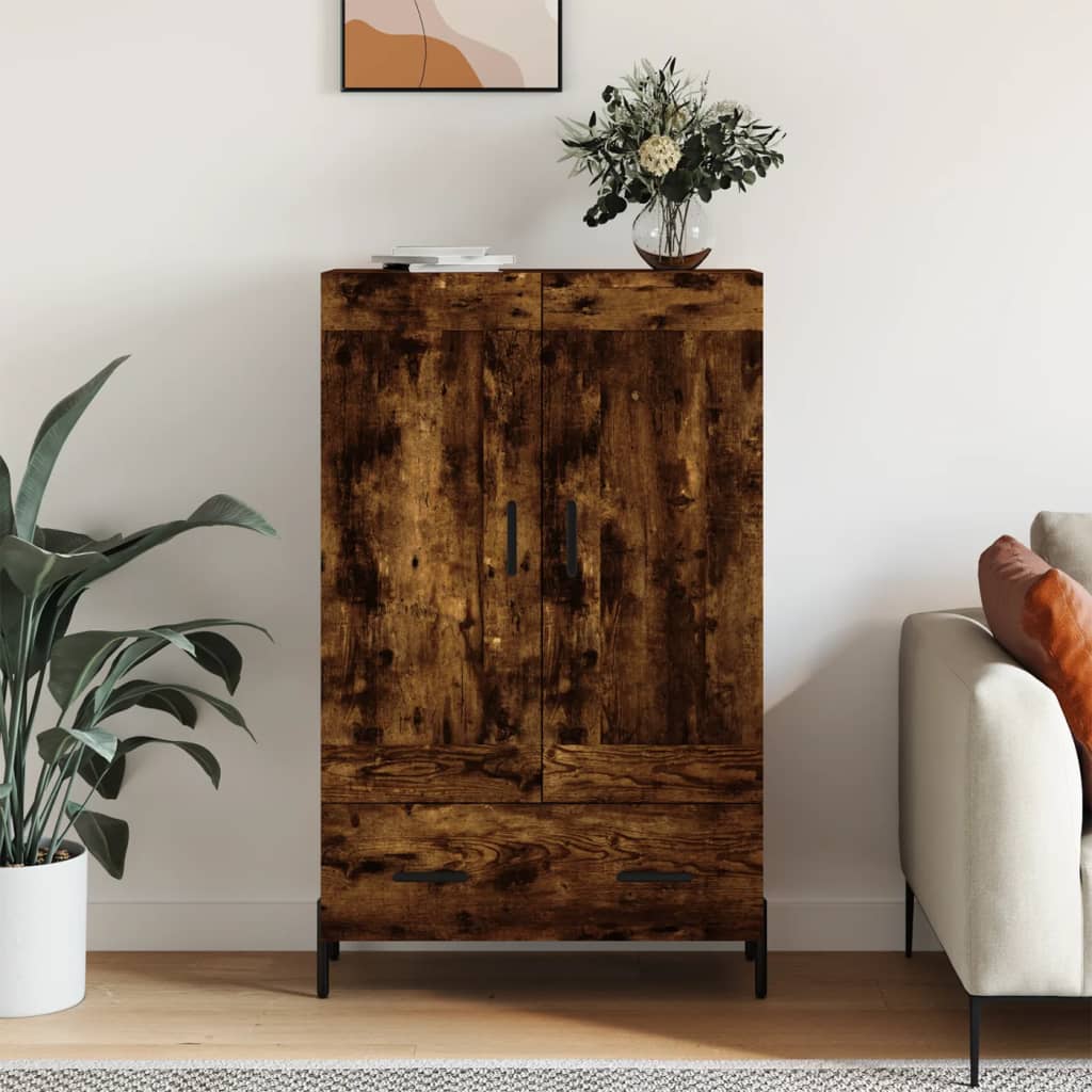 Highboard Smoked Oak 69,5x31x115 cm Engineered Wood