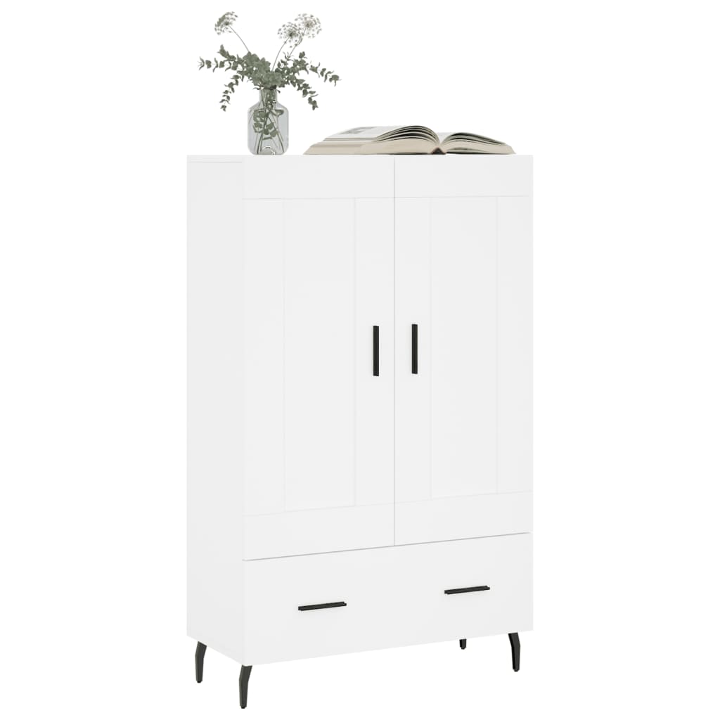 Highboard White 69.5x31x115 cm Engineered Wood