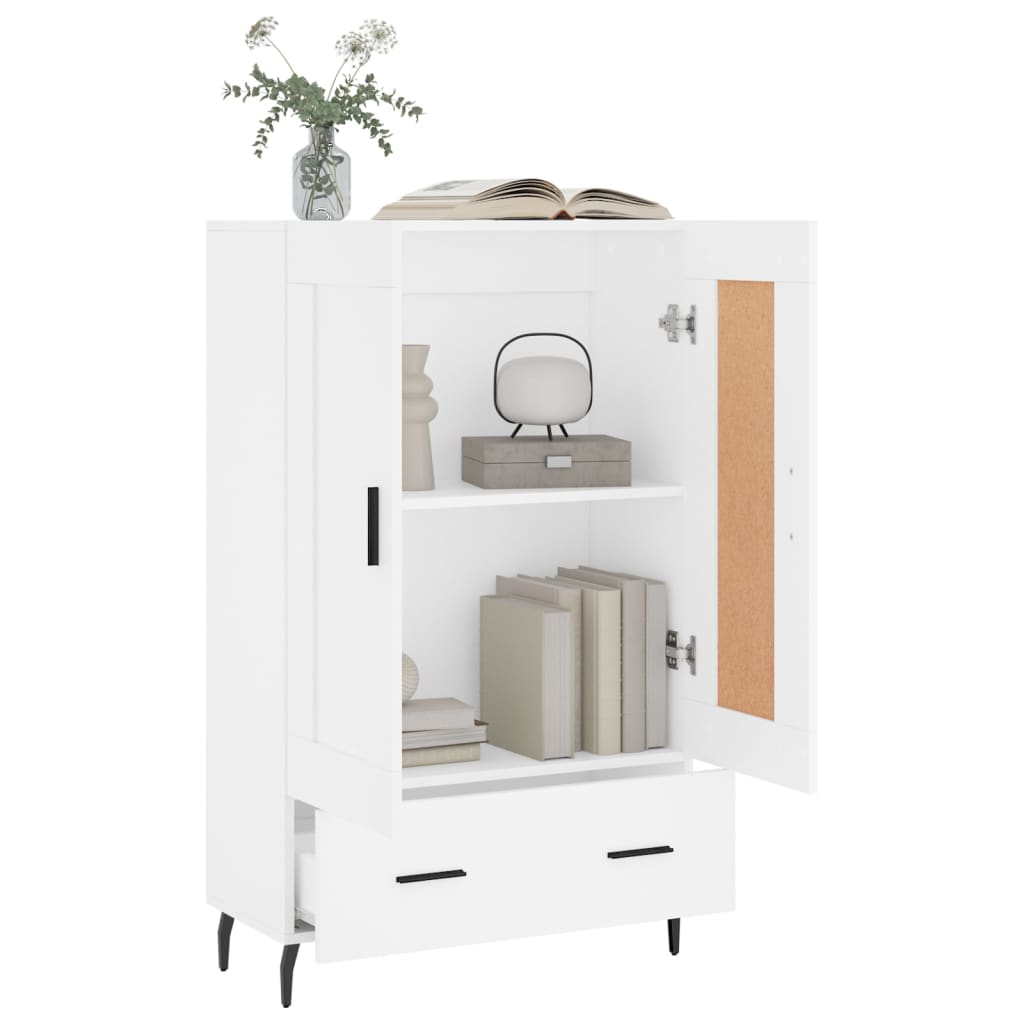 Highboard White 69.5x31x115 cm Engineered Wood