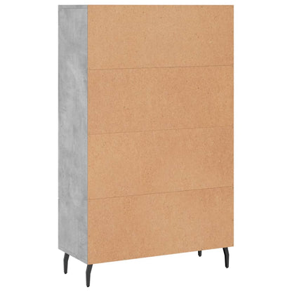 Highboard Concrete Grey 69.5x31x115 cm Engineered Wood