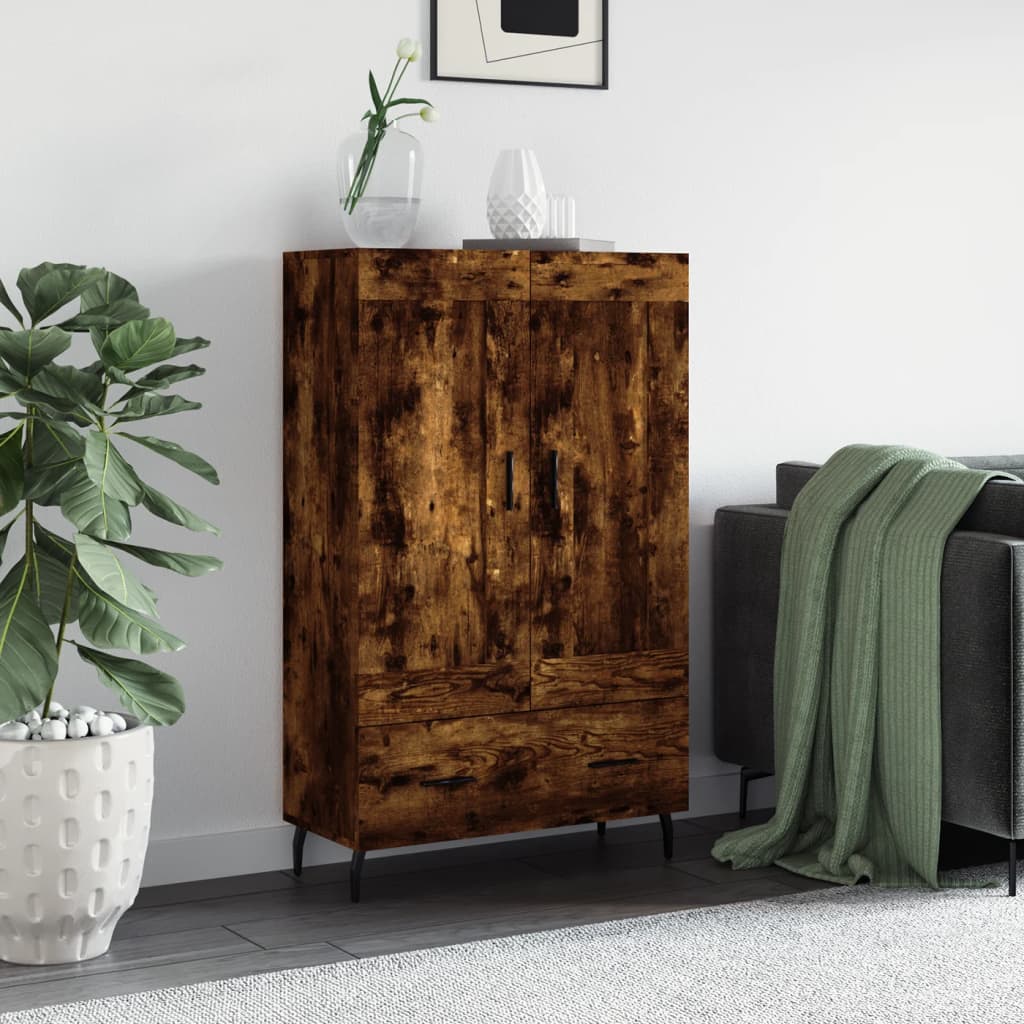 Highboard Smoked Oak 69,5x31x115 cm Engineered Wood