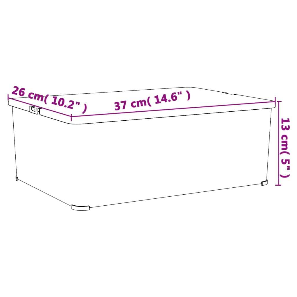 Plastic Storage Boxes 3 pcs 10 L Stackable