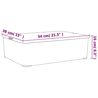 Plastic Storage Boxes 3 pcs 25 L Stackable