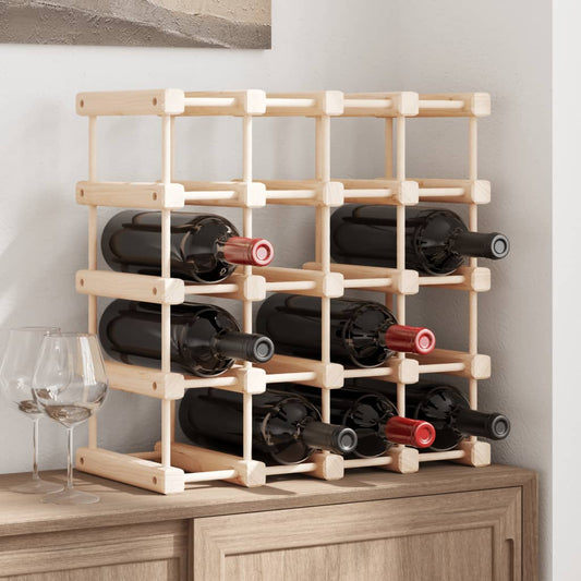 Wine Rack for 20 Bottles 46,5x23x46,5 cm Solid Wood Pine