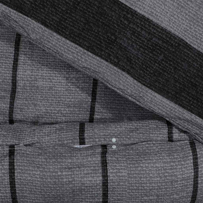 Duvet Cover Set Dark Grey 140x200 cm Cotton