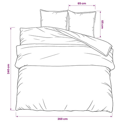 Duvet Cover Set Dark Grey 260x240 cm Cotton