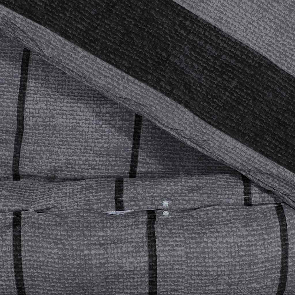 Duvet Cover Set Dark Grey 140x200 cm Cotton