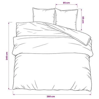 Duvet Cover Set Grey 260x240 cm Cotton