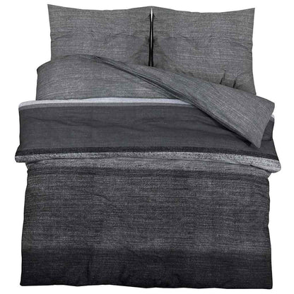 Duvet Cover Set Dark Grey 260x240 cm Cotton