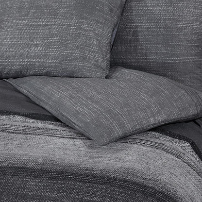 Duvet Cover Set Dark Grey 200x200 cm Cotton