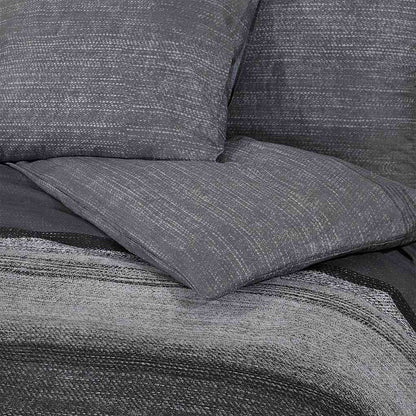 Duvet Cover Set Dark Grey 140x200 cm Cotton
