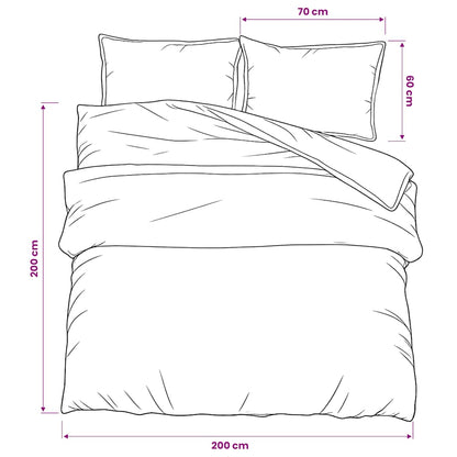 Duvet Cover Set Pink 200x200 cm Cotton