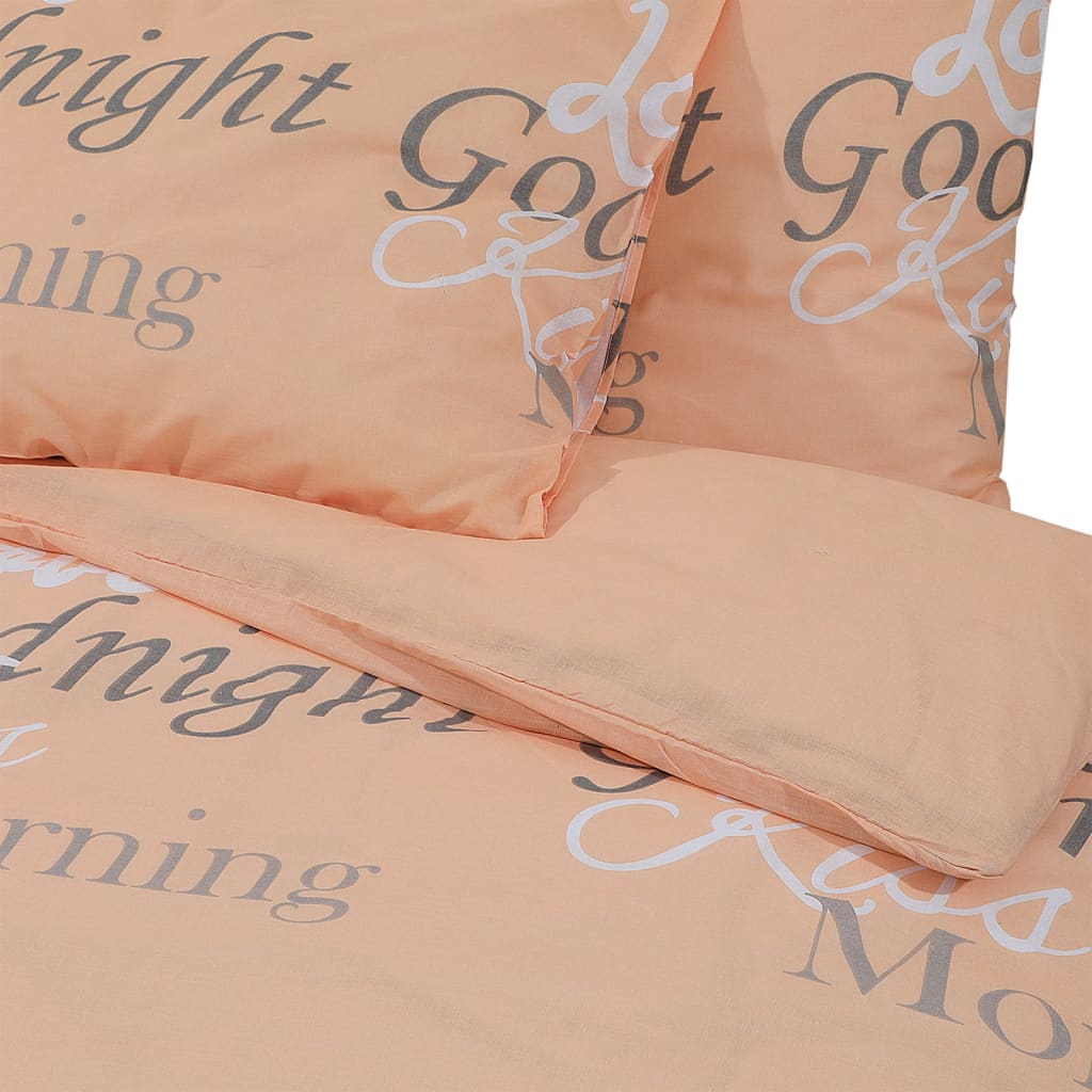 Duvet Cover Set Pink 135x200 cm Cotton