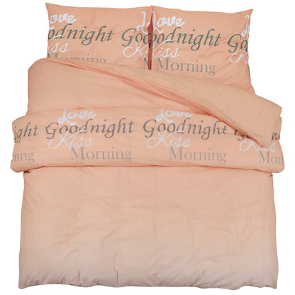 Duvet Cover Set Pink 200x220 cm Cotton