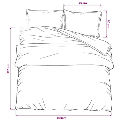 Duvet Cover Set Pink 225x220 cm Cotton