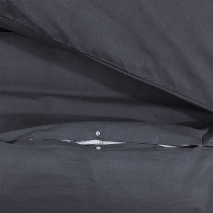 Duvet Cover Set Black 140x200 cm Cotton