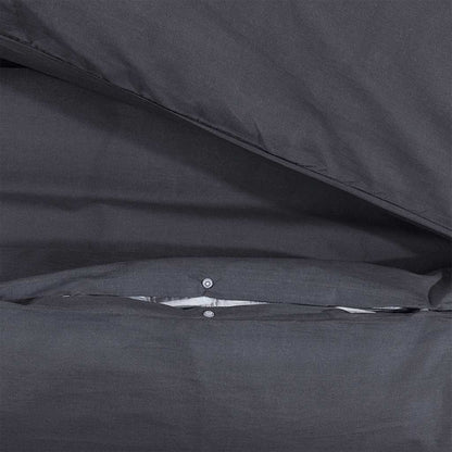 Duvet Cover Set Black 200x200 cm Cotton