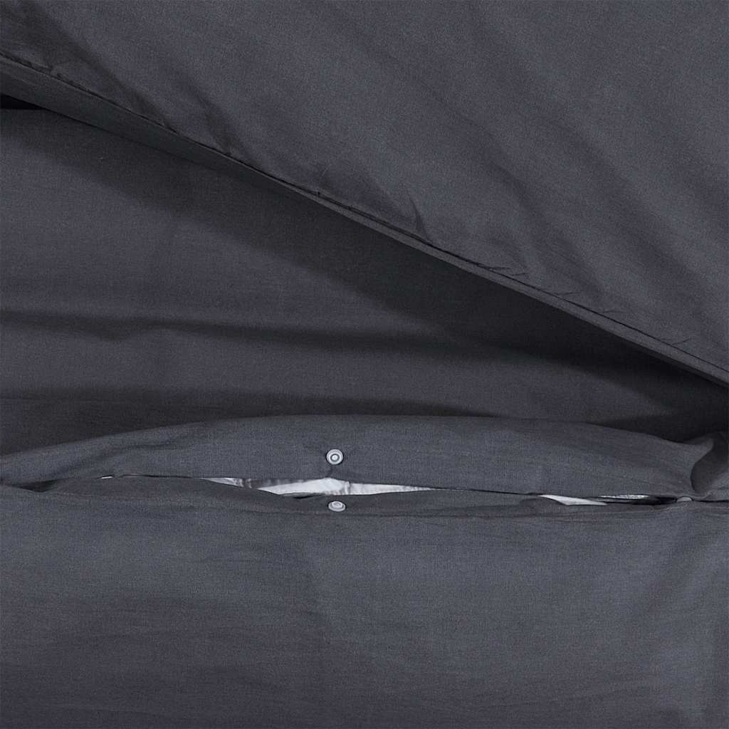Duvet Cover Set Black 200x220 cm Cotton