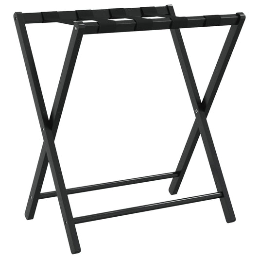 Luggage Rack Black 68.5x38x58 cm Bamboo