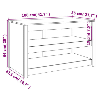 Outdoor Kitchen Cabinet MEPPEL 106x55x64 cm Solid Wood Pine