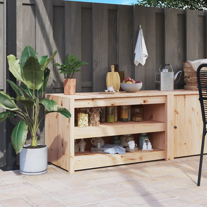 Outdoor Kitchen Cabinet MEPPEL 106x55x64 cm Solid Wood Pine