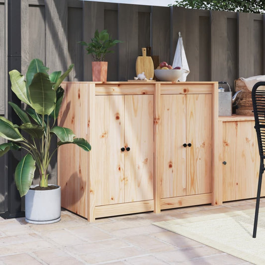 Outdoor Kitchen Doors "MEPPEL" 2 pcs 50x9x82 cm Solid Wood Pine