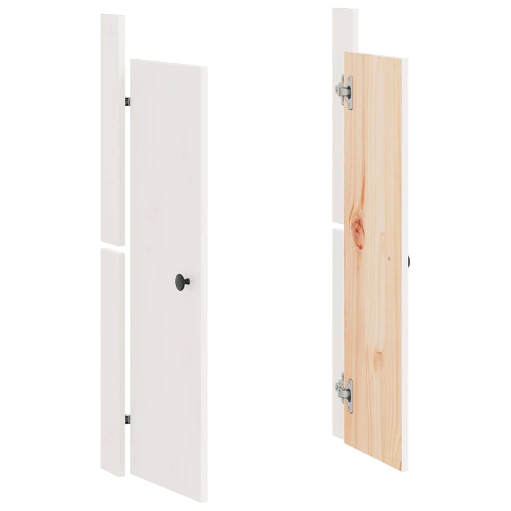 Outdoor Kitchen Doors MEPPEL White 50x9x82 cm Solid Wood Pine
