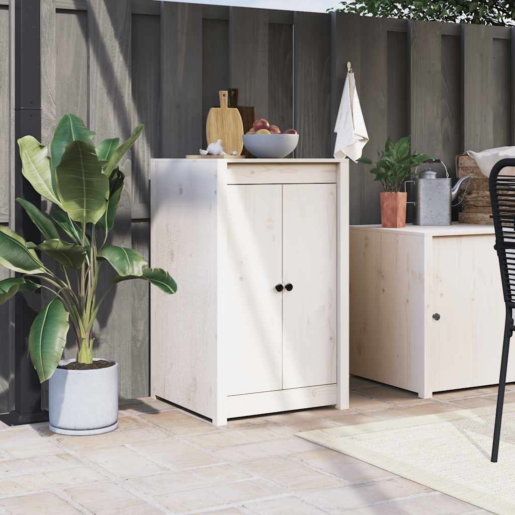 Outdoor Kitchen Doors MEPPEL White 50x9x82 cm Solid Wood Pine