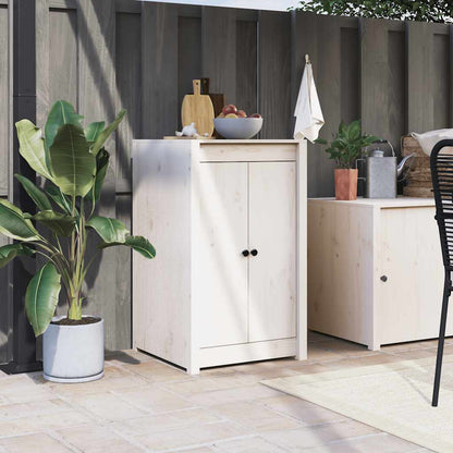 Outdoor Kitchen Doors MEPPEL White 50x9x82 cm Solid Wood Pine