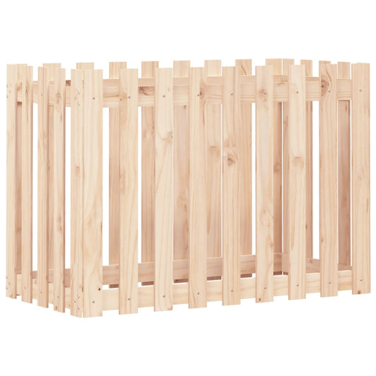 Garden Raised Bed with Fence Design 100x50x70 cm Solid Wood Pine