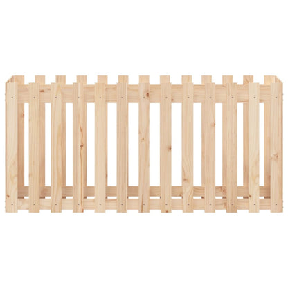 Garden Raised Bed with Fence Design 150x50x70 cm Solid Wood Pine