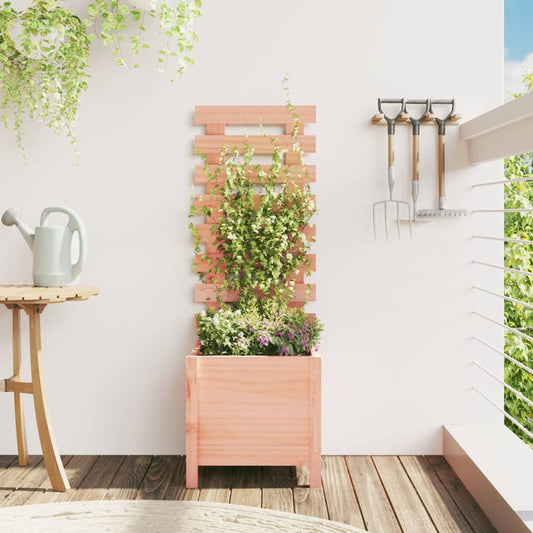 Garden Planter with Rack 39x39.5x114 cm Solid Wood Douglas