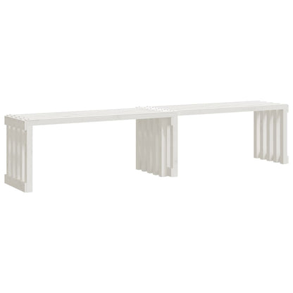 Garden Bench | White | Solid pine wood | Large | Extendable
