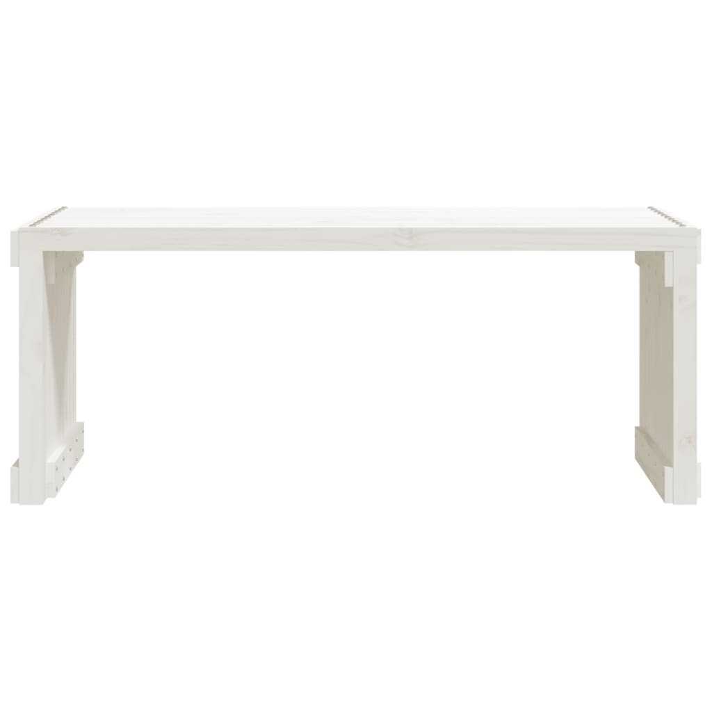 Garden Bench | White | Solid pine wood | Large | Extendable