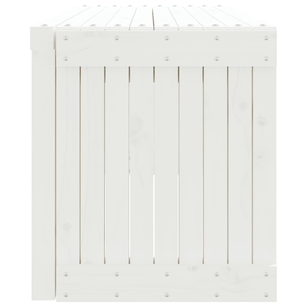 Garden Bench | White | Solid pine wood | Large | Extendable