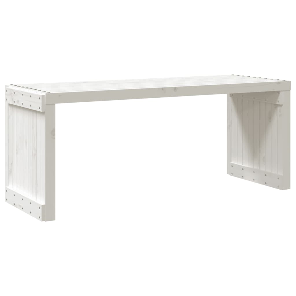 Garden Bench | White | Solid pine wood | Large | Extendable